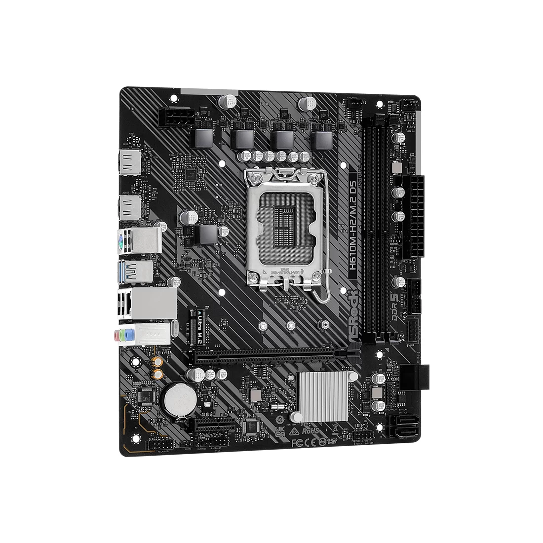 Материнская плата ASRock H610M-H2/M.2 D5, LGA1700 – купить недорого с доставкой по Алматы и Казахстану