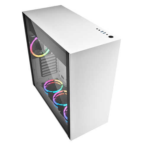 Корпус Sharkoon PURE STEEL RGB Wh, EATX, 3x3.5, 5x2.5,2xUSB 3.0, Audio, 474*210*475mm, без БП