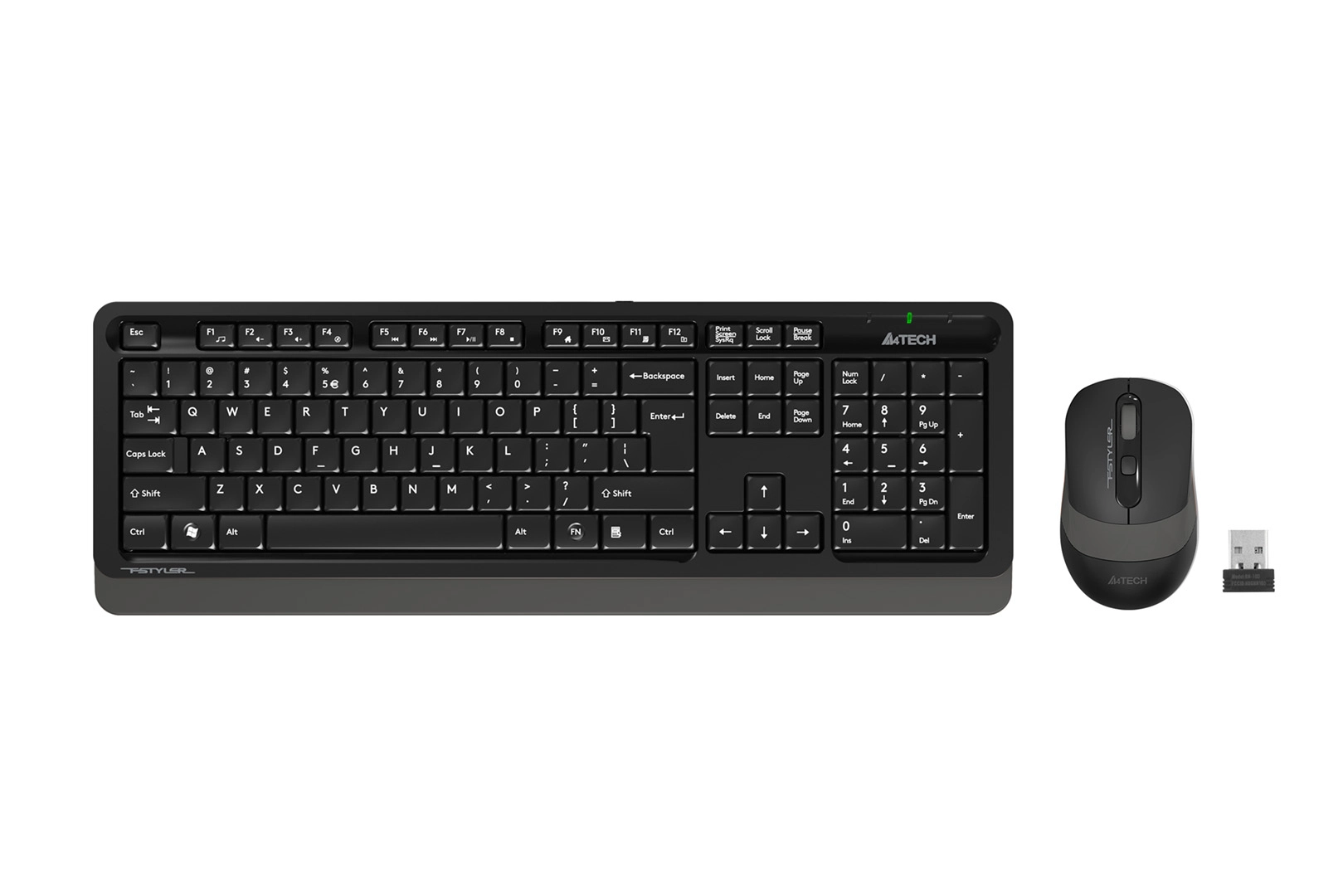 Комплект клавиатура + мышь беспроводной A4Tech Fstyler FG1010S, серый