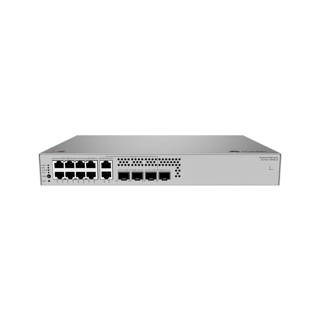 Коммутатор Huawei S310S-10PN4JX, 8 портов 1 Гбит/с, 2 порта 2.5 Гбит/с, 2×SFP, 2×SFP+, PoE+, управляемый L2+ – купить недорого с доставкой по Алматы и Казахстану