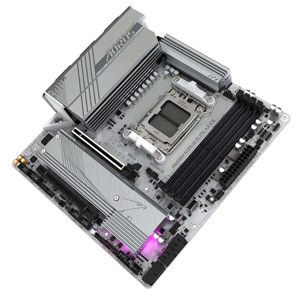 Материнская плата Gigabyte B650M AORUS ELITE AX ICE R1.0/1.1 AM5 B650 DDR5 Micro ATX фото 3