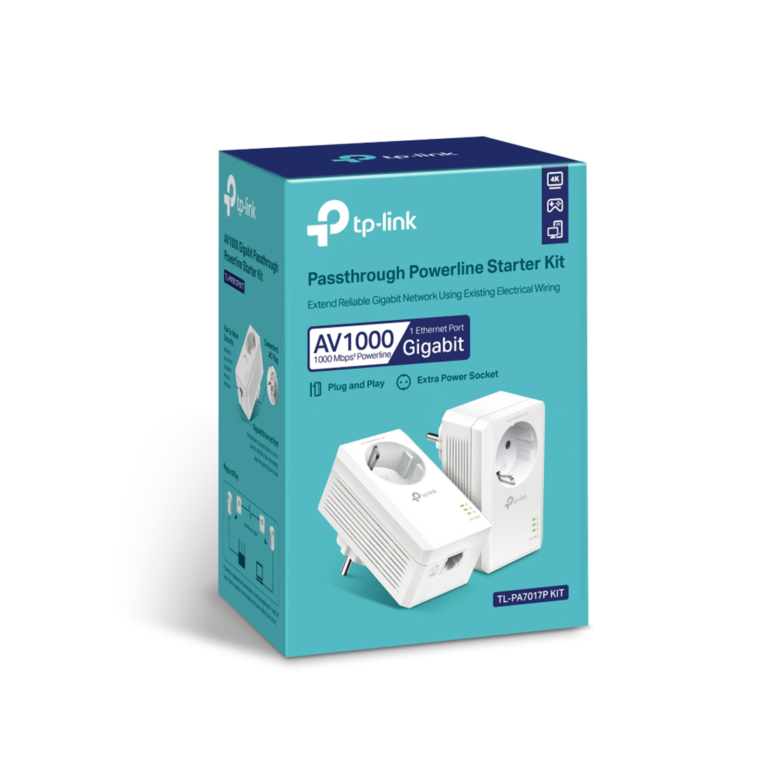 Комплект Powerline адаптеров TP-Link TL-PA7017P KIT – купить недорого с доставкой по Алматы и Казахстану