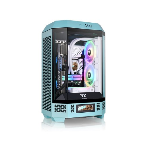 Корпус Thermaltake The Tower 300, Mini Tower, бирюзовый, без БП