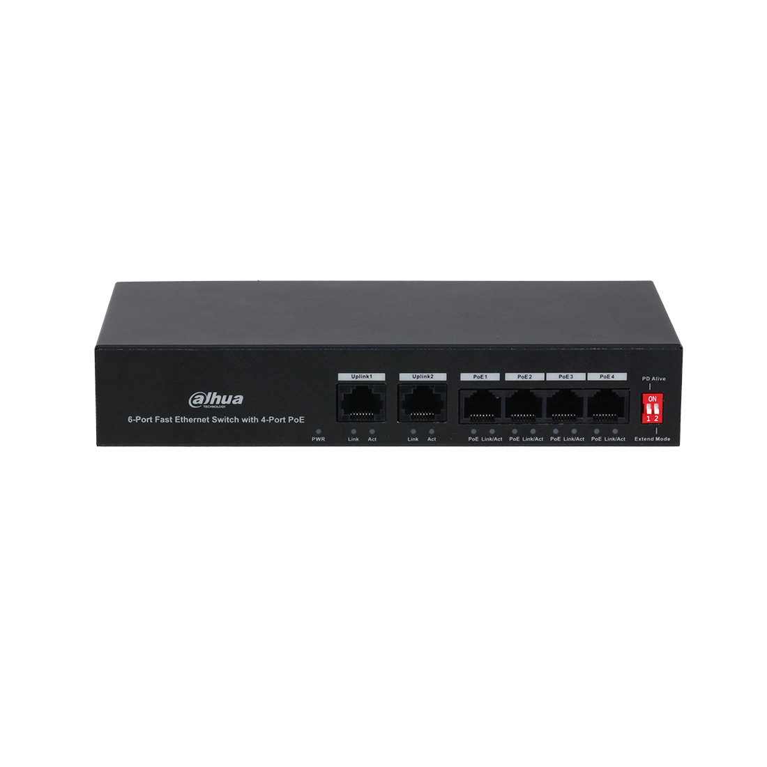 Коммутатор Dahua DH-S3006-4ET-45, 6 портов 100 Мбит/с, PoE+, неуправляемый – купить недорого с доставкой по Алматы и Казахстану