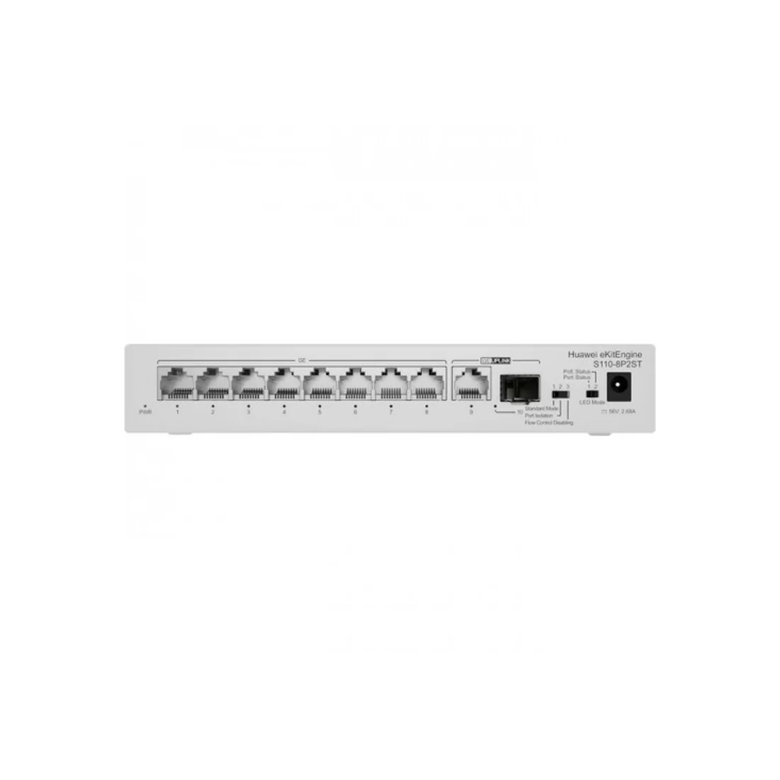 Коммутатор Huawei S110-8P2ST, 8 портов 1 Гбит/с, 1×SFP, PoE+, неуправляемый – купить недорого с доставкой по Алматы и Казахстану