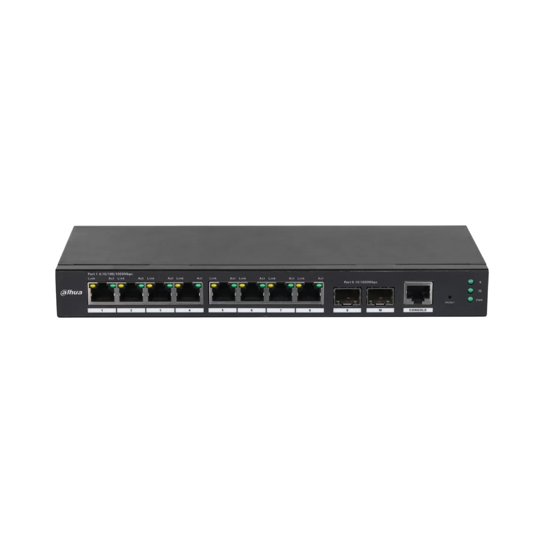 Коммутатор Dahua DH-SG4010-2F, 8 портов 1 Гбит/с, управляемый L2 – купить недорого с доставкой по Алматы и Казахстану