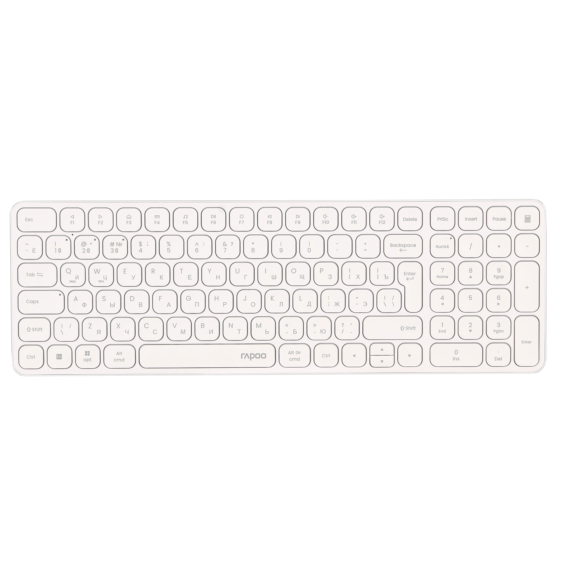 Клавиатура Rapoo 9320M, White, USB + мышь – купить недорого с доставкой по Алматы и Казахстану