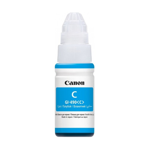 Чернила Canon GI-490, Cyan (0664C001), для PIXMA G1400/PIXMA G2400/PIXMA G3400 — купить в Казахстане | neom.kz