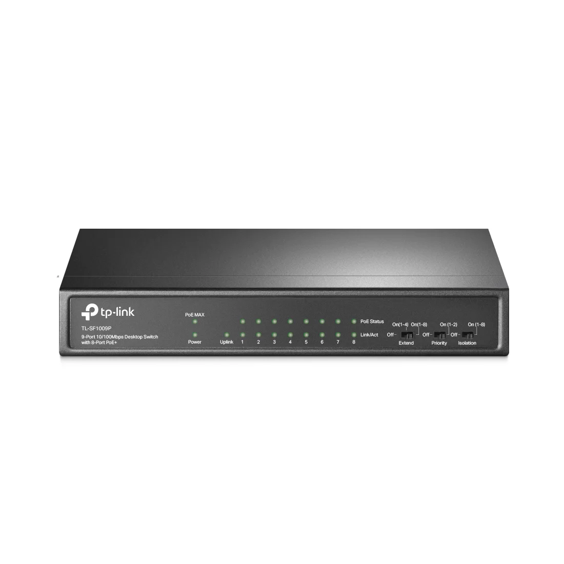 Коммутатор TP-Link TL-SF1009P, 8 портов 100 Мбит/с, PoE+, неуправляемый – купить недорого с доставкой по Алматы и Казахстану