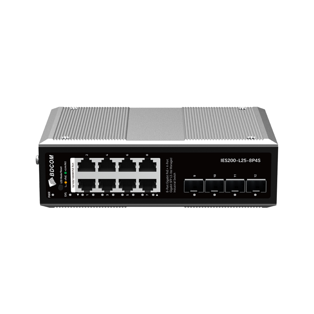 Коммутатор BDCOM IES200-L25-8P4S, 8 портов 1 Гбит/с, PoE, управляемый L3 – купить недорого с доставкой по Алматы и Казахстану