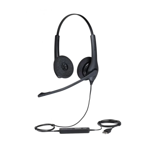 Гарнитура проводная Jabra BIZ 1500 USB-A Duo, 32 мм, чёрная — купить в Казахстане | neom.kz