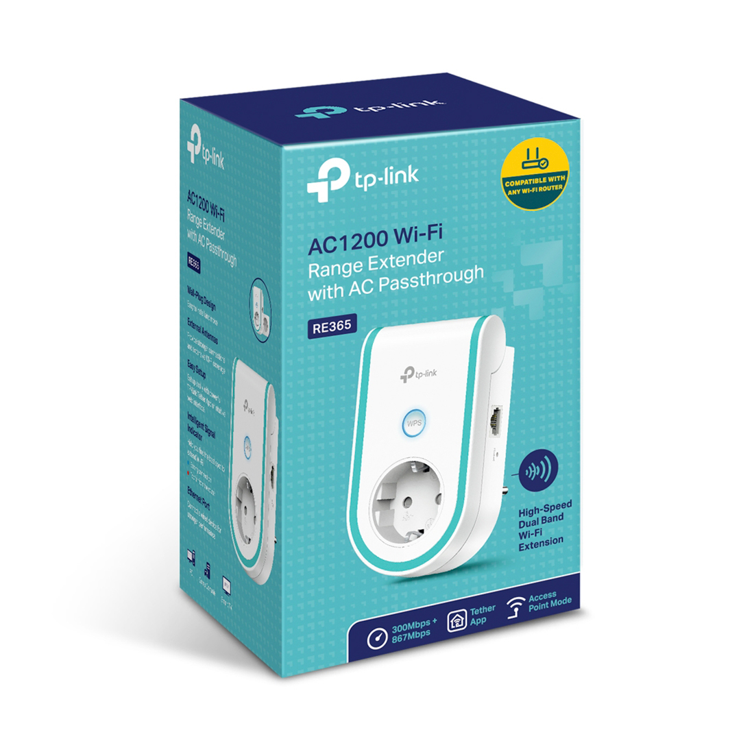 Усилитель Wi-Fi TP-Link RE365, Wi-Fi 5 AC1200, 5 ГГц – купить недорого с доставкой по Алматы и Казахстану