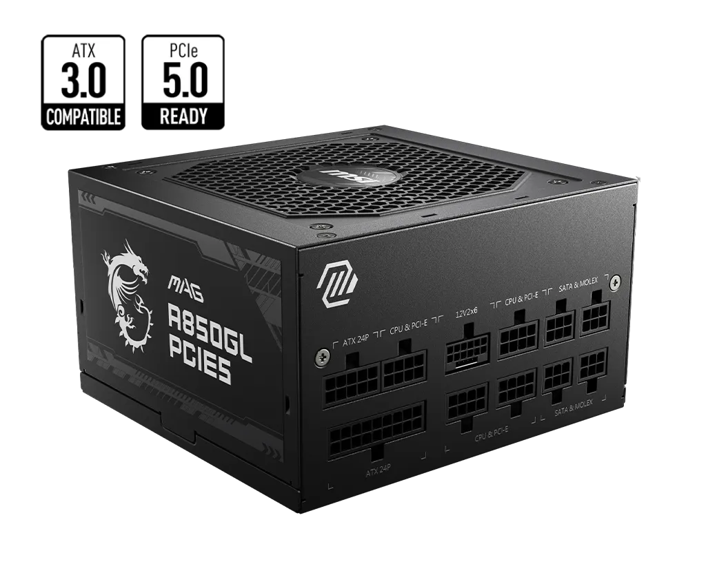 Блок питания MSI MAG A850GL PCIE5 850W 80 PLUS Gold – купить недорого с доставкой по Алматы и Казахстану