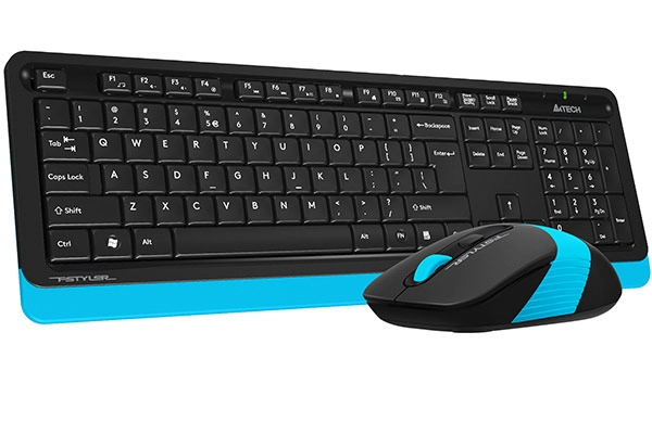 Комплект клавиатура + мышь беспроводной A4Tech Fstyler FG1010, синий
