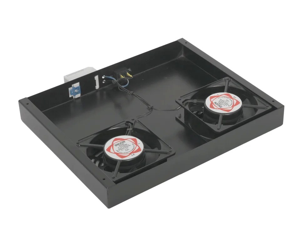 Вентиляторная панель для серверного шкафа 19 дюймов Pixietech PXT-20-SHELF-2FAN, 2 × 120 мм, с термостатом — купить в Казахстане | neom.kz