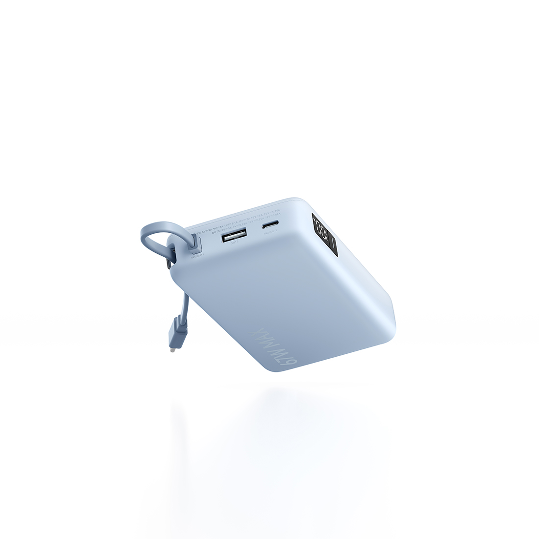 Внешний аккумулятор Xiaomi 67W Power Bank 20000 (Integrated Cable) Ice Blue – купить недорого с доставкой по Алматы и Казахстану