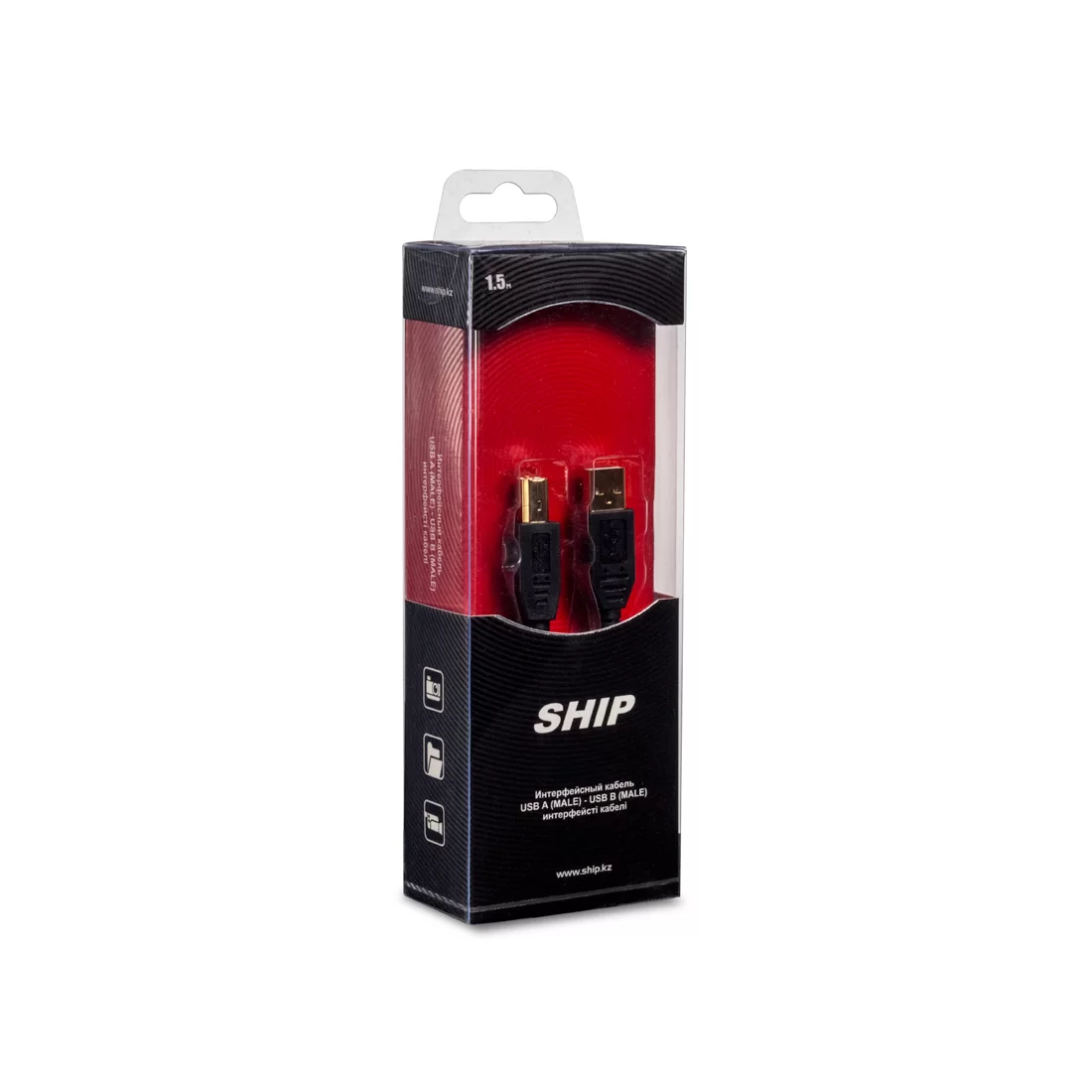 Интерфейсный кабель A-B SHIP SH7013-1.5B Hi-Speed USB 2.0 30В – купить недорого с доставкой по Алматы и Казахстану