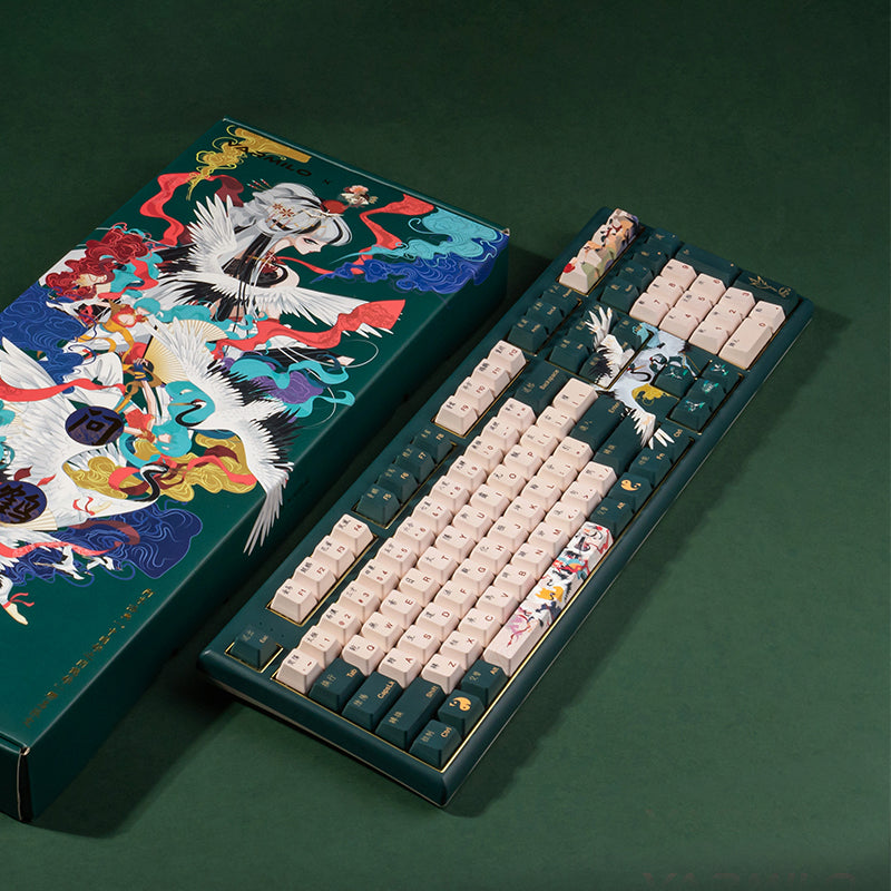 Клавиатура игровая механическая проводная Varmilo Crane of Lure VBM108 EC V2 Daisy, 108 клавиш, ANSI, зелёная (A01A037A8A4A01A031) – купить недорого с доставкой по Алматы и Казахстану