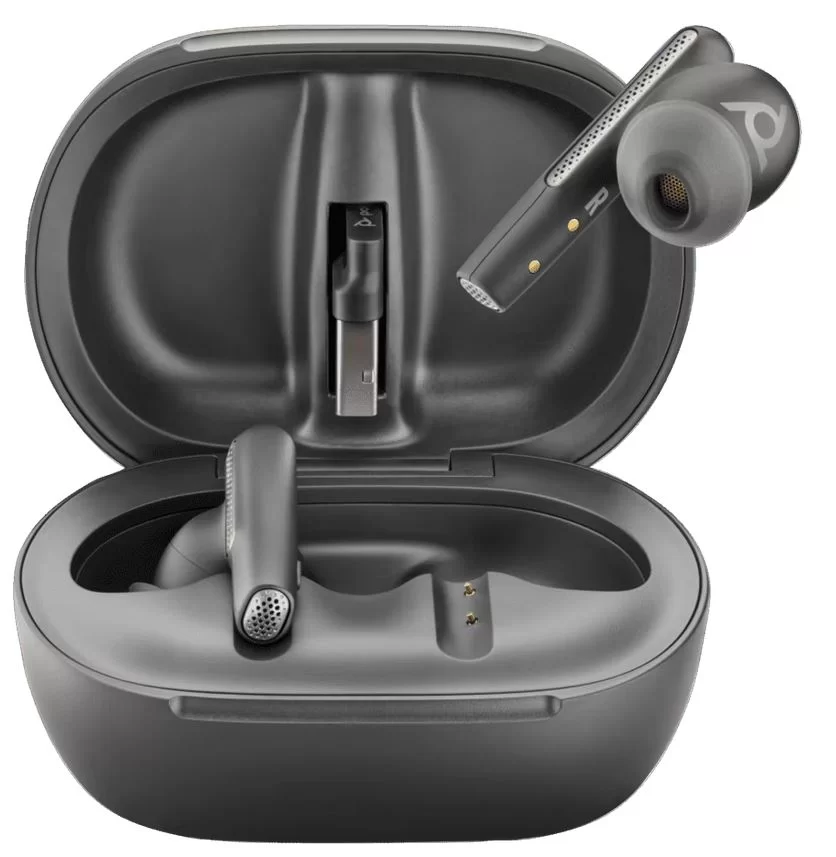 Наушники офисные TWS Poly VOYAGER FREE 60+ UC WITH TOUCHSCREEN CHARGE CASE, (COMPUTER, MOBILE & 3.5MM)/USB-C, чёрные – купить недорого с доставкой по Алматы и Казахстану