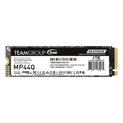 Твердотельный накопитель 1000GB SSD TeamGroup MP44Q M.2 PCIe 4.0 R7400/W6200 TM8FFD001T0C101