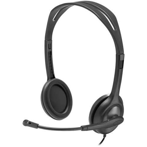 Гарнитура проводная Logitech H111 (1 x 3.5мм, кабель 1.8м) (M/N: A-00021), чёрная — купить в Казахстане | neom.kz