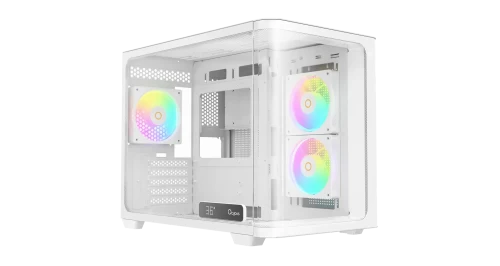 Корпус Ocypus Iota C50 WH Curve ARGB, Mini Tower, белый, без БП