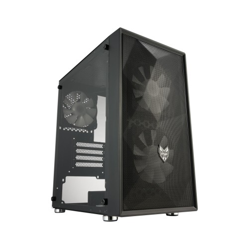 Компьютерный корпус FSP CST130 Basic(Black), Без БП, 1xUSB3.0/2xUSB2.0, 3xFAN120, Glass, Black, mATX – купить недорого с доставкой по Алматы и Казахстану