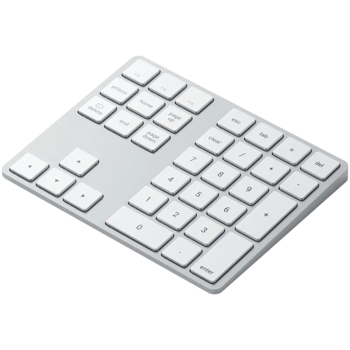 Клавиатура цифровая беспроводная Satechi Aluminum Extended Keypad, серебристая — купить в Казахстане | neom.kz