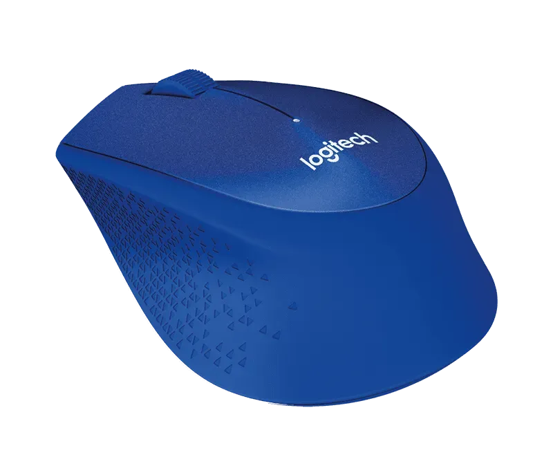 Мышь беспроводная Logitech M330 Silent Plus, 3 кнопки, 1000 dpi, синяя фото 2