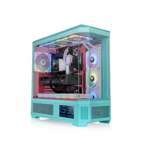 Корпус Thermaltake View 600 TG Mint Strawberry, Big Tower, голубой, без БП