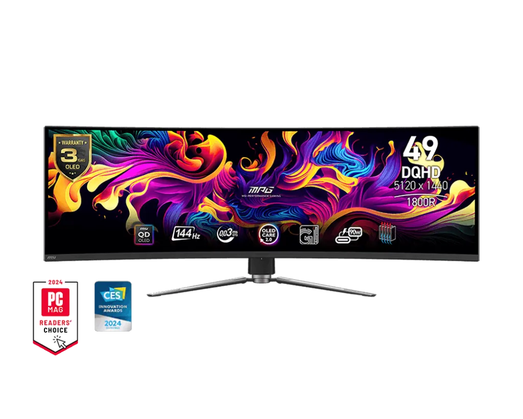 Монитор MSI MPG 491CQP QD-OLED 49" DQHD QD OLED 144Hz (MPG 491CQP QD-OLED) – купить недорого с доставкой по Алматы и Казахстану