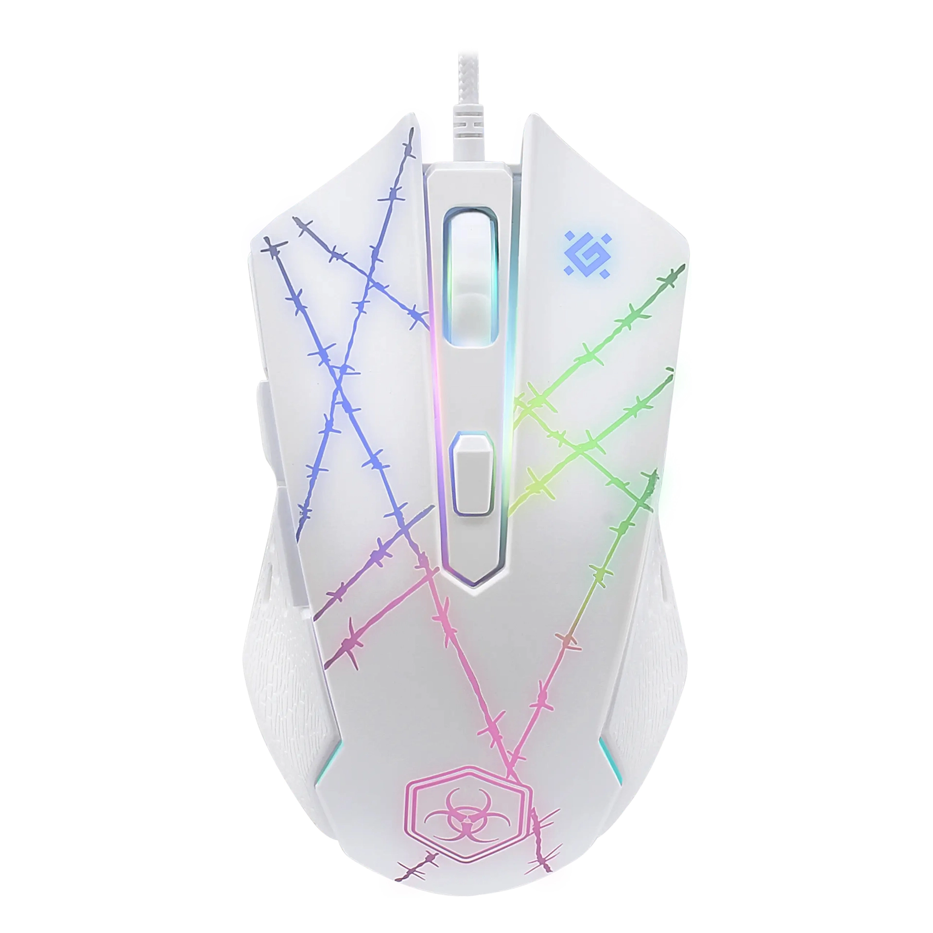 Мышь игровая проводная Defender Forced GM-020L, 6 кнопок, 3200 dpi, белая – купить недорого с доставкой по Алматы и Казахстану