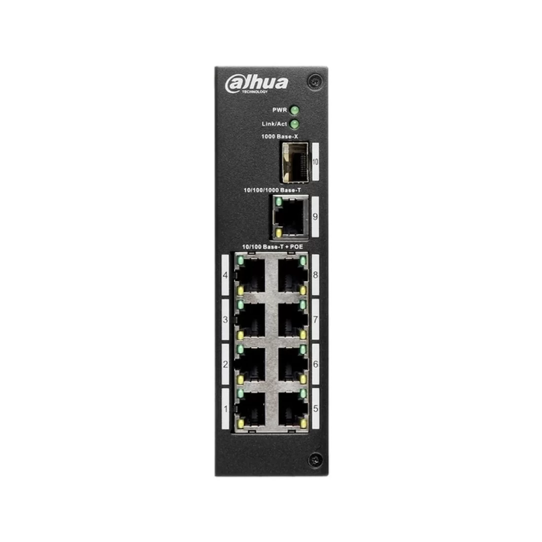 Коммутатор Dahua DH-PFS3110-8ET-96, 8 портов 100 Мбит/с, 1 порт 1 Гбит/с, 1×SFP, PoE, неуправляемый – купить недорого с доставкой по Алматы и Казахстану