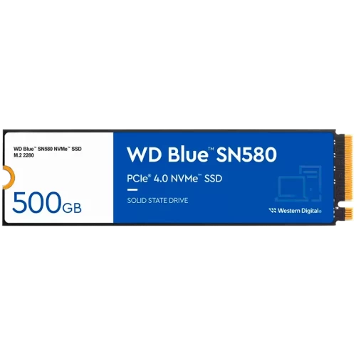 SSD-накопитель Western Digital Blue SN580 500GB M.2 2280 PCIe 4.0 NVMe (WDS500G3B0E-00CHF0)