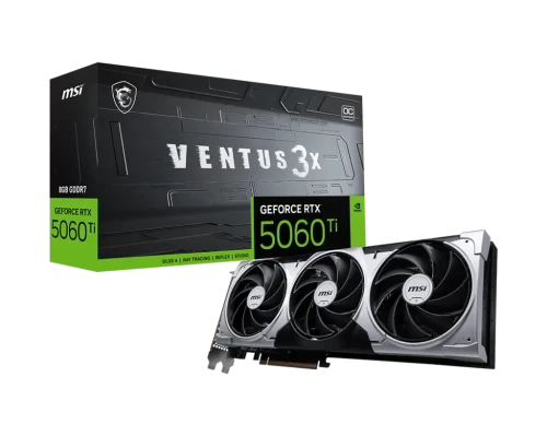 Видеокарта MSI GeForce RTX 5060 Ti 8G VENTUS 3X OC, 8Gb GDDR7 128-bit 1xHDMI 3xDP