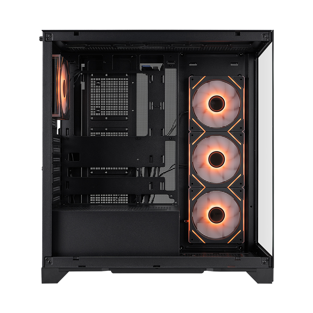 Компьютерный корпус 1STPLAYER Mi8-BK-3FC7R-1FC7 Black без Б/П