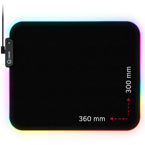 Lorgar Steller 913, Gaming mouse pad, High-speed surface, anti-slip rubber base, RGB backlight, USB connection, Lorgar WP Gameware support, size: 360mm x 300mm x 3mm, weight 0.250kg – купить недорого с доставкой по Алматы и Казахстану