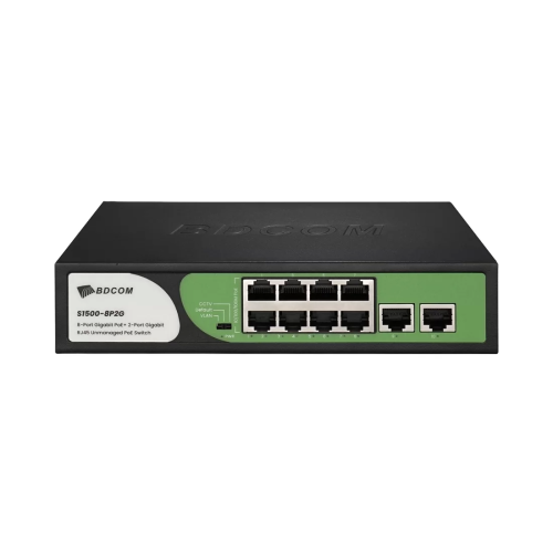 Коммутатор BDCOM S1500-8P2G, 10 портов 1 Гбит/с, PoE+, неуправляемый — купить в Казахстане | neom.kz