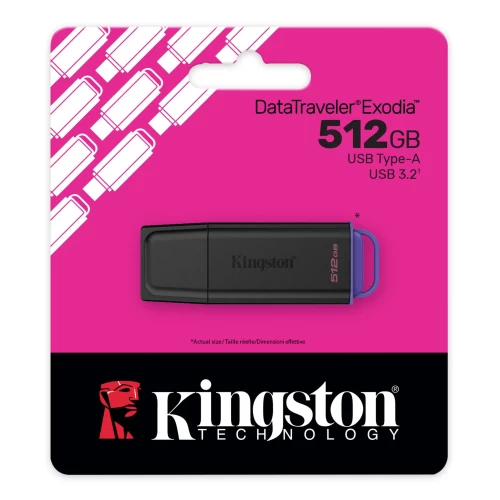 Флэш-накопитель Kingston 512Gb USB3.2 Gen1 Data Traveler Exodia G2 (Black+Pink) — купить в Казахстане | neom.kz