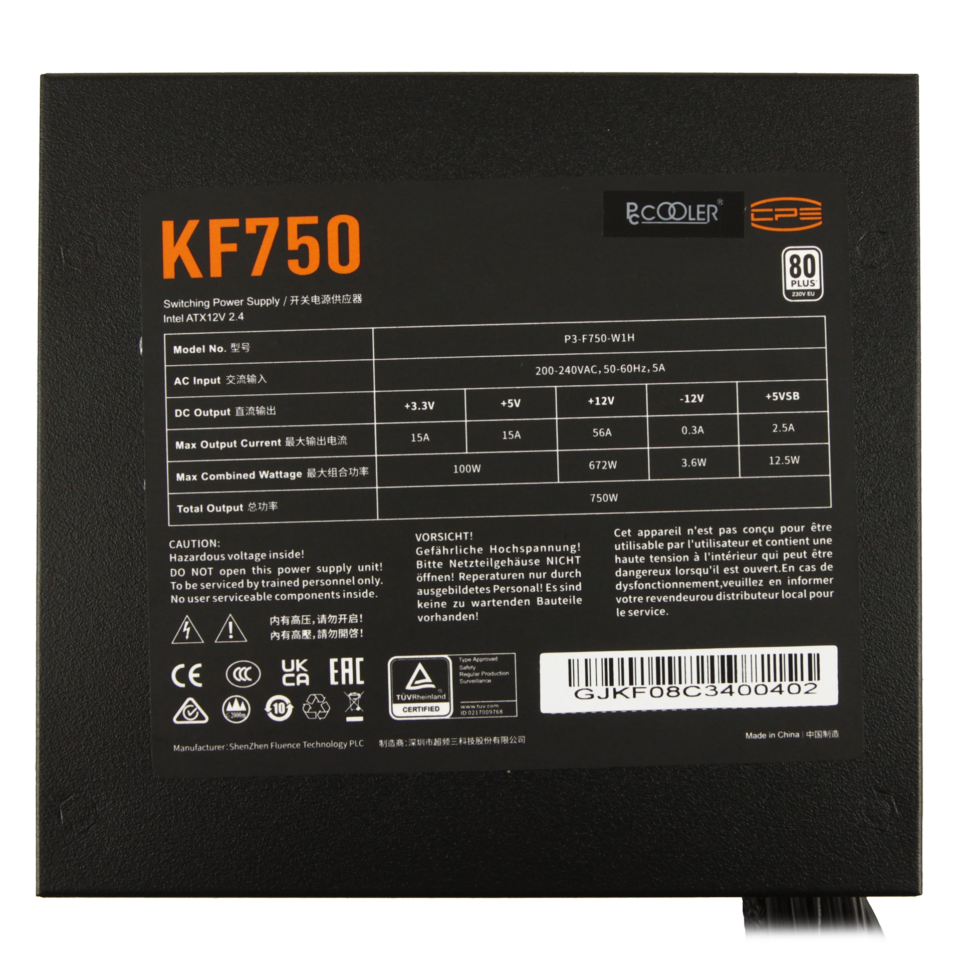 Блок питания ATX 750 W PCCooler KF750 – купить недорого с доставкой по Алматы и Казахстану фото 4