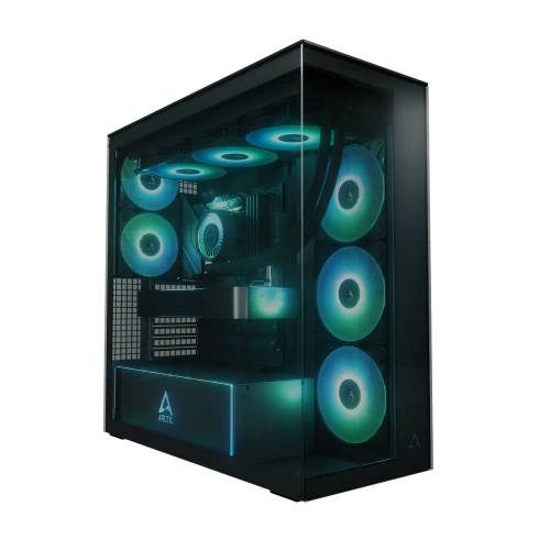 Корпус Arctic Xtender Tinted Glass, Midi Tower, черный, без БП