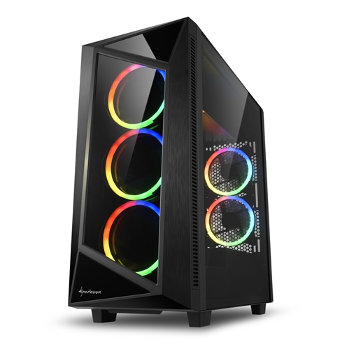 Корпус Sharkoon REV200, ATX, 2x3.5, 4x2.5,2xUSB 3.0, 2xUSB 2.0, Audio, 484*215*485mm, без БП
