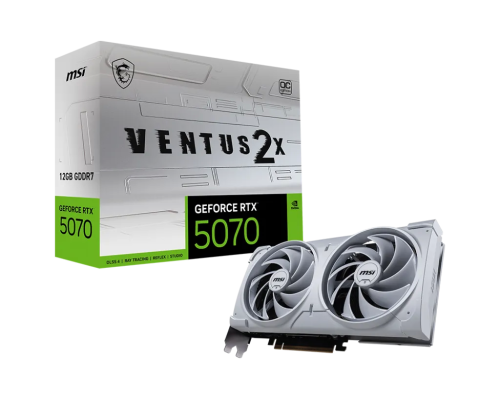 Видеокарта MSI GeForce RTX 5070 12G VENTUS 2X OC WHITE, 12Gb GDDR7 192-bit 1xHDMI 3xDP