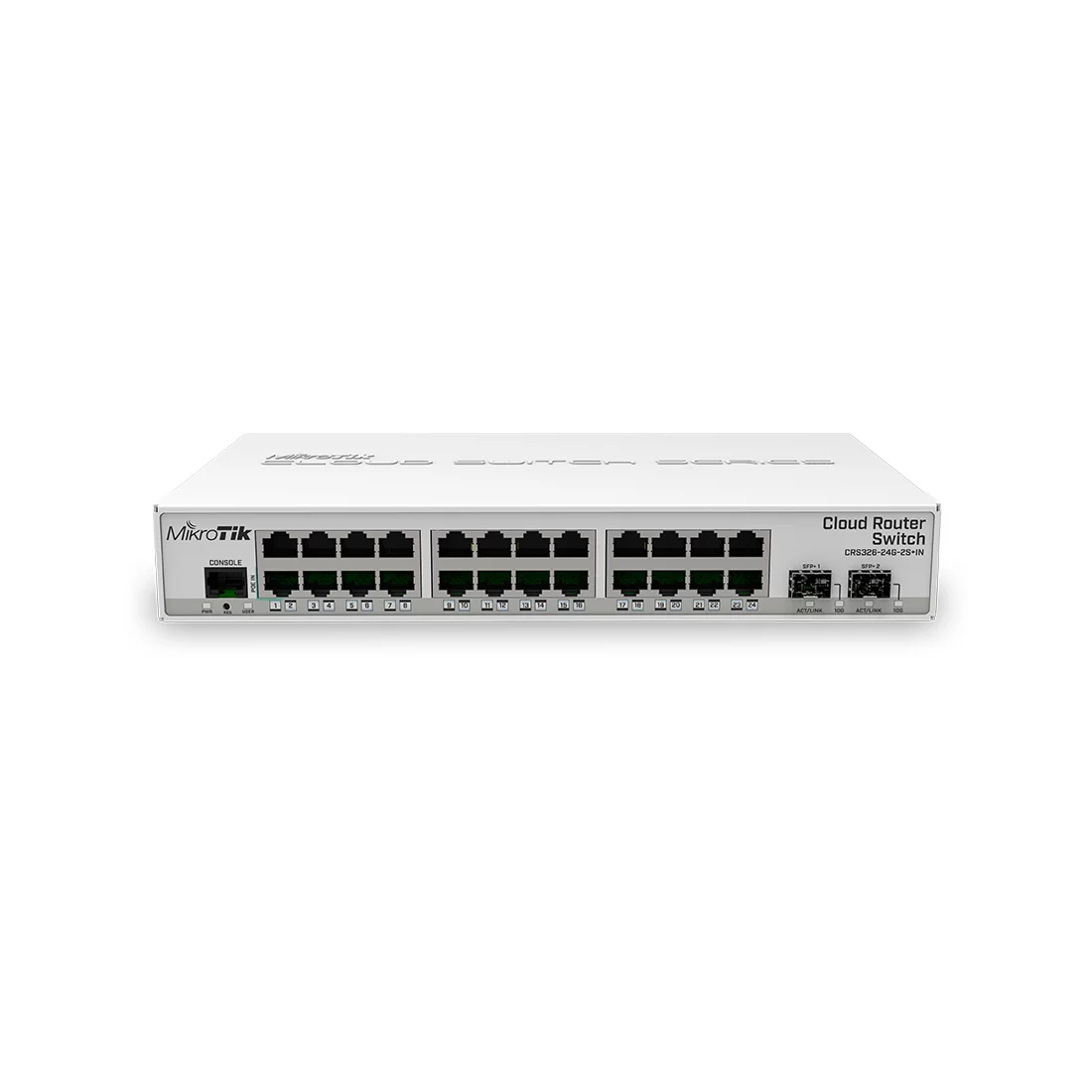 Коммутатор MikroTik CRS326-24G-2S+IN, 24 порта 1 Гбит/с, 2×SFP+ – купить недорого с доставкой по Алматы и Казахстану