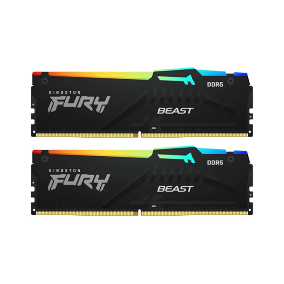 DDR-5 DIMM 16 GB 5600 MHz Kingston Fury Beast RGB, 2x 8 GB Kit, BOX  – купить недорого с доставкой по Алматы и Казахстану