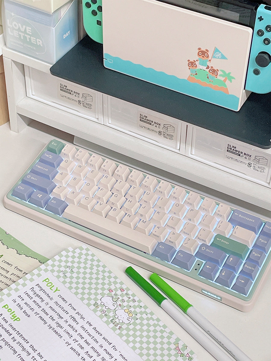 Клавиатура игровая механическая беспроводная Varmilo Minilo Eucalyptus VXT67 Kailh Prestige Light, 67 клавиш, ANSI (A42A046F6A5A01A039) – купить недорого с доставкой по Алматы и Казахстану