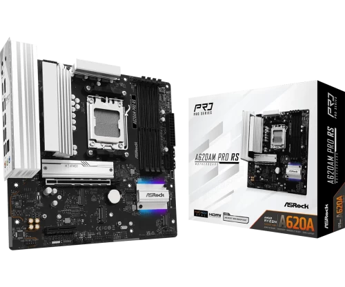 Материнская плата ASRock A620AM PRO RS AM5 A620 DDR5 Micro ATX