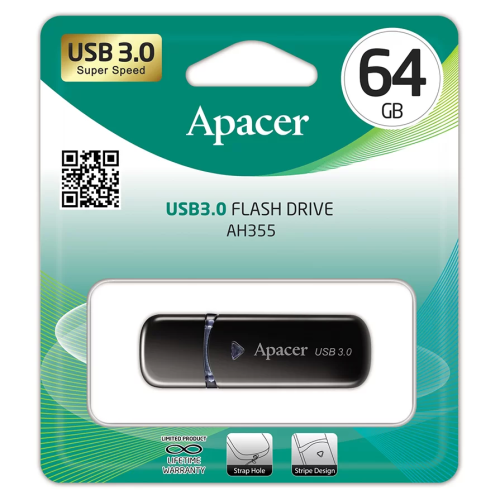 USB-накопитель Apacer AH355, 64 ГБ, USB 3.1 – купить недорого с доставкой по Алматы и Казахстану