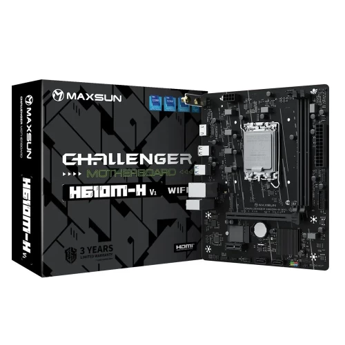 Материнская плата MaxSun Challenger H610M-H V1 WIFI LGA1700 H610 DDR4 Micro ATX