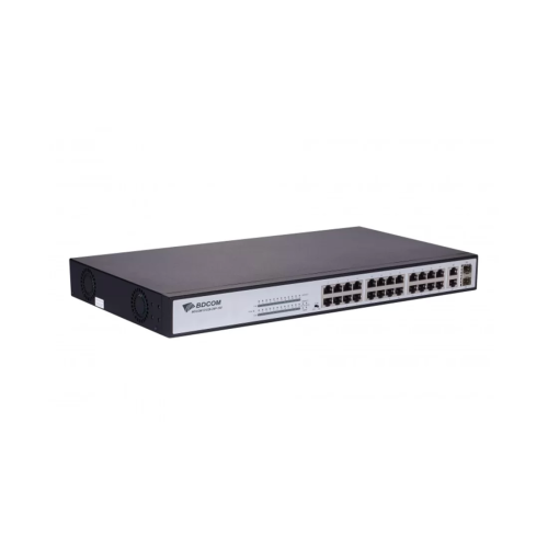 Коммутатор BDCOM S1226-24P, 24 порта 100 Мбит/с, PoE, неуправляемый — купить в Казахстане | neom.kz